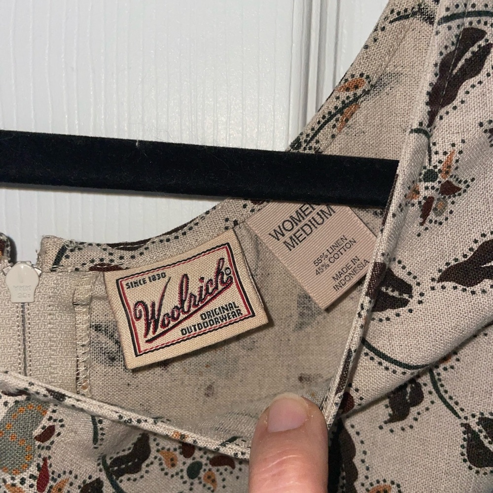 Woolrich Beige Floral Sleevless Mini Dress - Picture 5 of 5